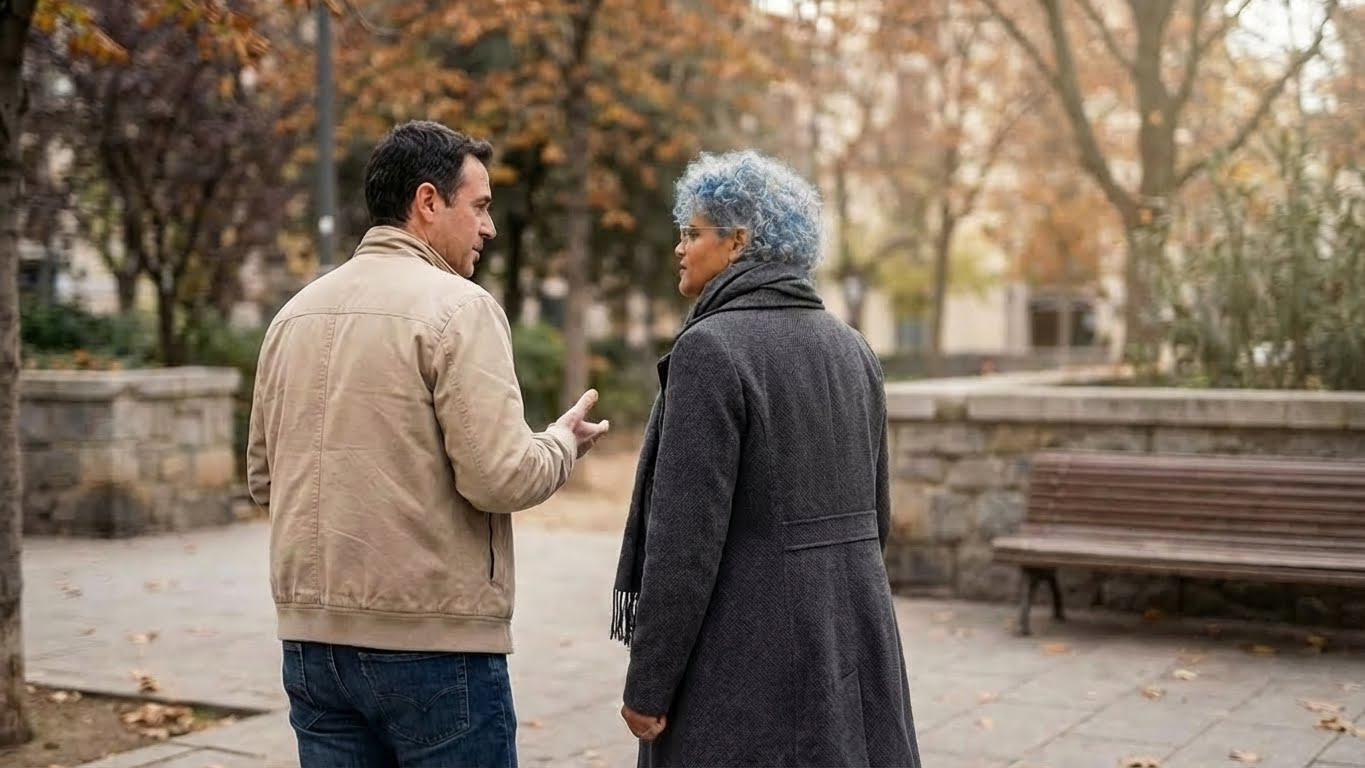 Persönliches Gespräch beim Spaziergang